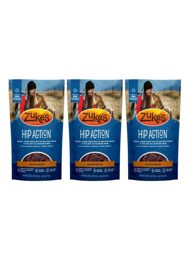 Zuke's Hip Action Natural Dog Treats, 1 lb, Pack of 3 - Image 1
